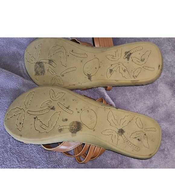 B.O.C. Alisha Sandal Light Brown Vegan Leather Women's Size 8 Slip On Comfort - Picture 5 of 6